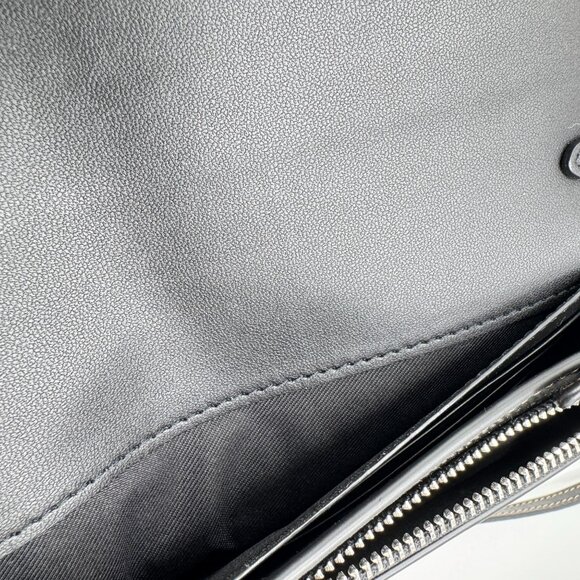 Coach Anna Foldover Crossbody Bag Tartan Plaid Red Black Coated Canvas Leather - Picture 12 of 16